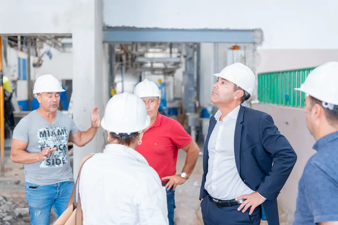 Visita del presidente a las obras del Matadero en el mes de julio