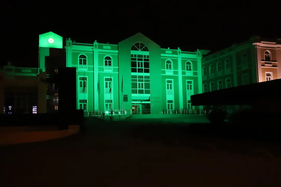 El Cabildo de Lanzarote ilumina  su edificio principal de verde