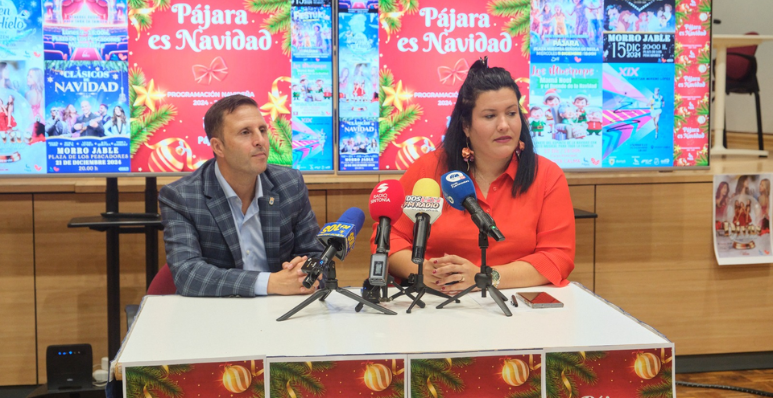 El alcalde de Pájara, Alejandro Jorge y la concejala de Cultura, Raquel Acosta